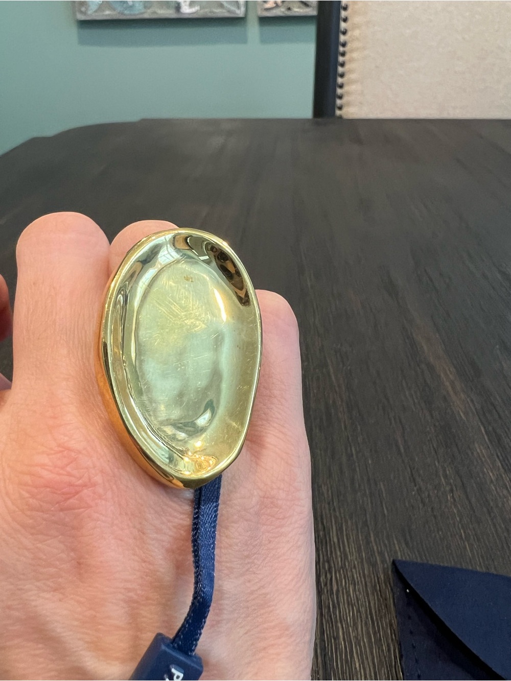 NWT Parker Thatch Long Sculptural Pebble Ring Size 7 - Picture 3 of 8
